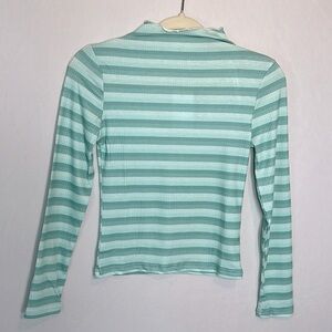 Cali Be striped mock turtleneck size S NWT